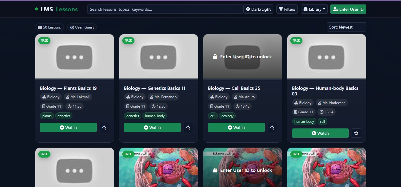 Course player & quiz